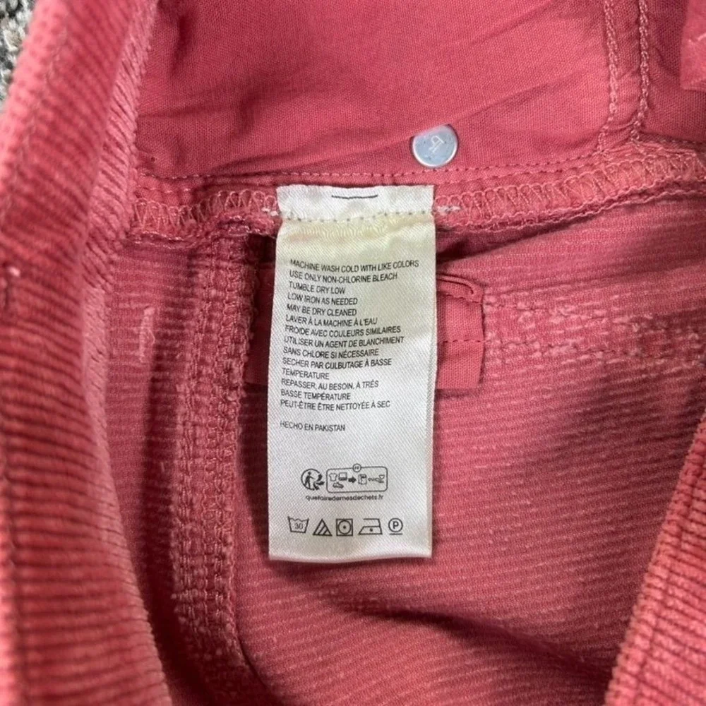 Anthropologie Pilcro The Yaya Corduroy Pants Womens 27 Mid Rise Rose Pink Casual - Picture 5 of 12